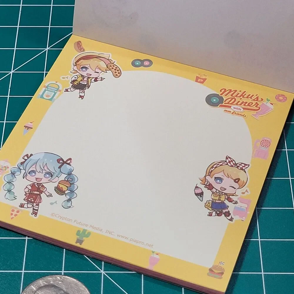 Piapro Characters - Hatsune Miku Miku Friends Diner Memo Pad